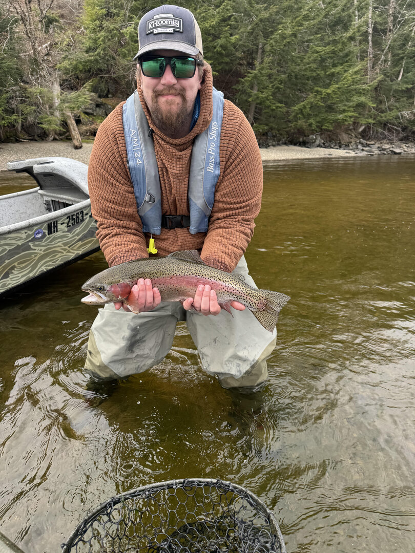 Big rainbow on the drift